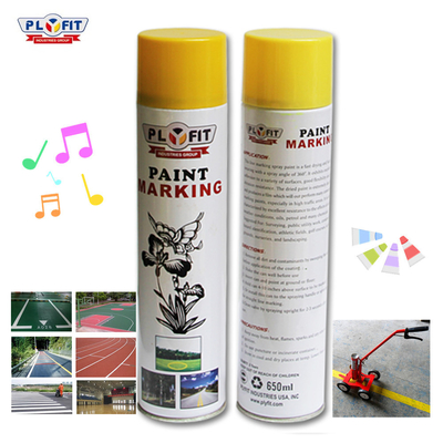 650 مل Plyfit Yellow Road Line بمناسبة فوهات فراشة الطلاء لتعليم الطرق